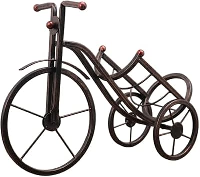 Wine bottle holder - wine organizer in the shape of a wrought iron metal tricycle table display for the home - new decoration gift.. Experience budget-friendly shopping at DIAYTAR NIGERIA, Nigeria's premier online marketplace with quick delivery.