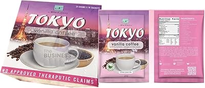 Tokyo vanilla slimming coffee with glutathione, collagen and chia seeds (21 g x 10 sachets).. DIAYTAR NIGERIA: Your partner in affordable online retail with reliable shipping across Nigeria.