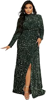 Lin Lin q Long Ballete Ball Dressing and Rolled Col for Women, Long Sleeveless Sleeve Evening Dress.. DIAYTAR NIGERIA: Connecting Nigerians with their needs through affordable prices and 5-8 day shipping.