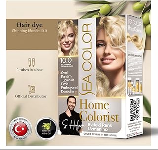 Sea Color \ "Home Colorist \" - 10.0 Brilliant blonde, set of professional hair dyes, 2 tubes in a box.. DIAYTAR NIGERIA transforms online retail with our affordable platform and dependable shipping service.