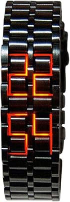Lava for men's watch with digital stainless steel bracelet and red LED light.. DIAYTAR NIGERIA revolutionizes online retail with our extensive selection and dependable shipping service.