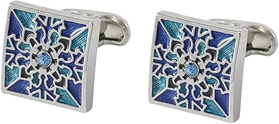 Men's cufflinks, unique blue square cufflinks for men's shirts, classic cufflinks with gift box, elegant stainless steel buttons for wedding and business gifts.. DIAYTAR NIGERIA transforms online retail with our affordable platform and dependable shipping service.