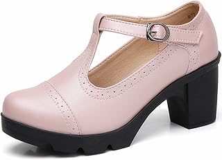 Classic oxford shoes with medium heel and dadawen square end for women.. DIAYTAR NIGERIA: Where smart shoppers find everything they need at prices they can afford.