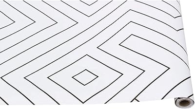 SJWA Geometric self-adhesive wallpaper to take off and stick for walls, bedroom, living room (size: 6 m x 45 cm).. DIAYTAR NIGERIA brings the market to your fingertips with affordable prices and swift delivery services.