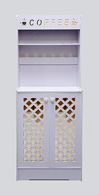 White and gold coffee corner with presentation machine presentation shelves.. No hidden costs, no long delays — just DIAYTAR Nigeria convenience.