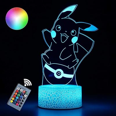 3D anime gaming design night light with 16 changing colors, Christmas gifts for children, boys and girls.. Experience shopping without compromise at DIAYTAR NIGERIA, with vast selection and quick delivery.