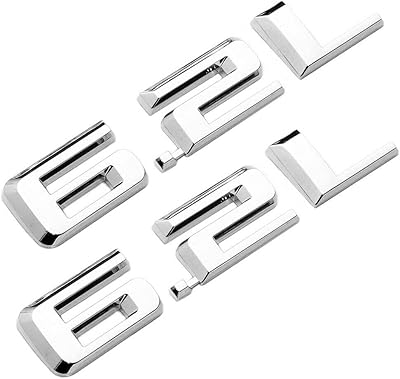 KKH 2 pieces of 6.2 l 3D signage plate with replacement letters for Silverado 1500HD 2500HD 2019-2021 (Chrome).. From phone accessories to home decor — DIAYTAR Nigeria ships it fast.