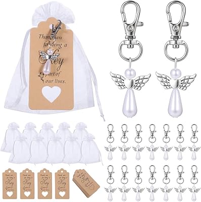 38 Pieces Angel Key Casters Wedding Souvenir Gift Case Prenatal Party Gifts With Bag.. DIAYTAR NIGERIA: Where shopping meets satisfaction with affordable prices and reliable 5-8 day shipping.