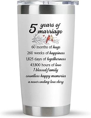 5th anniversary wedding gift 5 years old wedding set birthday cup for couple.. DIAYTAR NIGERIA combines extensive product options with budget-friendly prices, delivered in 5-8 days.