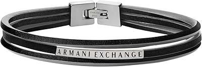 Armani Exchange braided leather chain bracelet.. DIAYTAR NIGERIA: Where every shopping need is met with affordable prices and timely delivery.