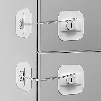 Refrigerator lock Package of 2 Strong adhesive refrigerator door locks with key.. DIAYTAR NIGERIA connects you with thousands of products at competitive prices, delivered within a week.