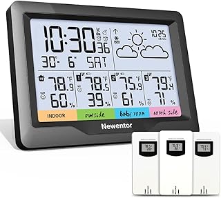 Neuentur multi-user interior and exterior wireless, external thermometer with atomic alarm, temperature, humidity and barometer, weather station for the house.. DIAYTAR NIGERIA transforms online shopping with competitive prices and dependable nationwide delivery.