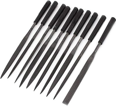 Set of needle lime for wood sculpture, metal hand tools, needle files, square tools for woodworking (10 pieces).. DIAYTAR NIGERIA: Making online shopping accessible with affordable prices and nationwide delivery service.