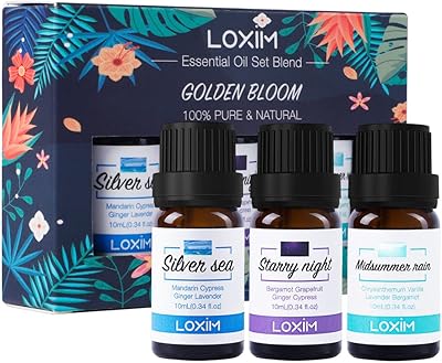 Set of essential oils Loxim Golden Bloom (pure and natural) therapeutic essential oils for diffuser, skin and hair care, relief of stress.. Experience the DIAYTAR difference with our vast product selection and delivery within 5-8 days.