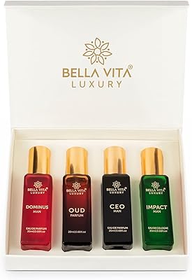 Bella vita biological perfume gift set for men 6 x 10 ml with luxurious perfume and long -term perfume.. DIAYTAR NIGERIA delivers what matters - quality, affordability, and prompt nationwide shipping.