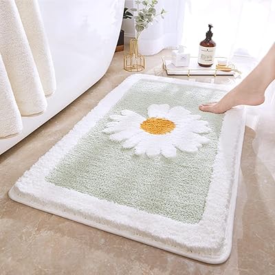 Goronb Shaggy Bath Rugs in ultra soft microfiber, super absorbent, washable/machine dryer, non -slip for bathtub and bathroom (light green).. Transform your online shopping experience with DIAYTAR NIGERIA's affordable and diverse marketplace.