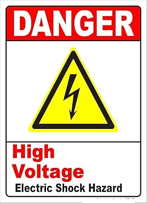 High voltage/electric shock posters 6 "x 4" Set of 3 safety panels against electrical risks UV protection interior and exterior.. Order today, receive in days — DIAYTAR Nigeria makes it possible.