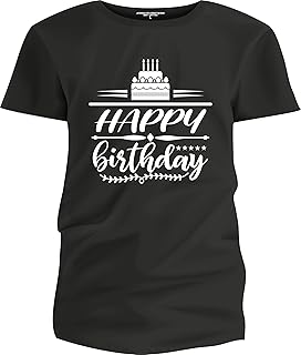 Happy birthday t-shirt in black cotton for boys and girls D-121.. Shop anytime, receive on time — only with DIAYTAR Nigeria.