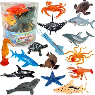 Liberty Imports Large Animals of Depths - Underwater creatures - Realist plastic figurines - Educational toys for toddlers (lot of 16 pieces).. Enjoy the simplicity of shopping with DIAYTAR NIGERIA, offering vast choices delivered in just 5-8 days.