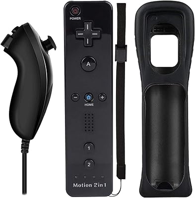 Nunchuck Wii remote control with motion more compatible with the wii and wii u controller | Wii remote control with black shock function LH3.. With DIAYTAR Nigeria, shopping online is easy, affordable, and fast.