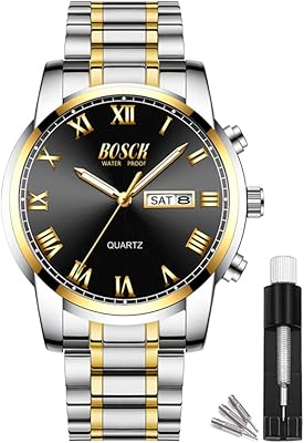 Bosck watches for men, analog watch for men, stainless steel business watch with a large 42 mm dial, easy to read, luxury luxury luxury bright, waterproof to 30 m.. DIAYTAR NIGERIA: Where shopping is easy, prices are low, and delivery is just days away.
