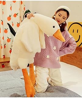 Glad plush plush doll 65 "Mignon giant white duck in prison, giant white goose, soft -fur plush pillow, huge goose toy animal 160 cm.. DIAYTAR NIGERIA: Revolutionizing accessibility to quality products at budget-friendly prices across Nigeria.