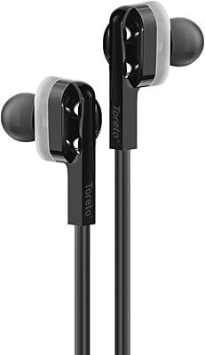 Toretto Tor-296 Tor-Fling Dual Driver, Wired in-ear headphones with microphone, volume control, extra low earphones with 3.5 mm audio intake and cable without tangle of 1.2 m-(black).. Your complete shopping solution, DIAYTAR NIGERIA offers extensive choice with competitive prices and delivery.