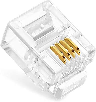 DKURVE® RJ-11 6P4C 100 pieces modular telephone crystal connector.. DIAYTAR NIGERIA transforms online retail with unbeatable prices and consistent delivery timeframes.