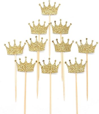 Cupcake decoration in the shape of a confetti crown (20 pieces, glitter gold).. Everything you need is on DIAYTAR Nigeria — just a click away.