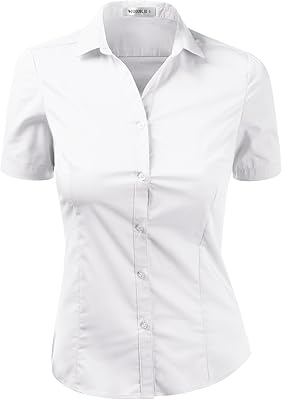 Classic united blouse fitted with short sleeves and buttoned collar for women.. Enjoy a hassle-free shopping experience with DIAYTAR Nigeria, where products are categorized for your convenience and delivery is always on time.