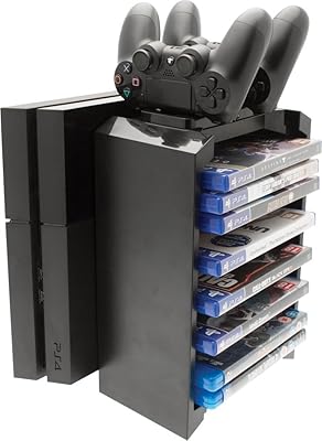 2 in 1 game storage tower and double loading station (PS4).. Unlock access to a wide range of products with DIAYTAR NIGERIA's affordable e-commerce platform.
