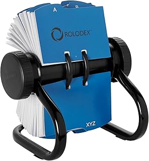 Rolodox open and rotary visit card holder with 200 2-5/8 x 4 "and 24 separators, 400 carriers, black (67236).. Your shopping dreams realized through DIAYTAR NIGERIA's affordable platform with reliable delivery times.