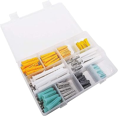 Kit of screws and self -acting plastic, comprising 200 anchoring and screw pieces of different sizes.. Experience hassle-free shopping with DIAYTAR NIGERIA's user-friendly platform and prompt delivery service.