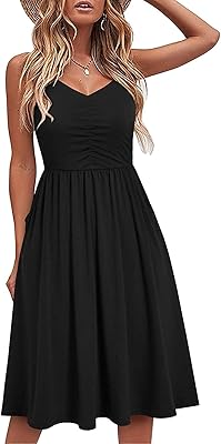 Official store Emirates relaxed dress for women, sleeveless, cotton, summer beach, line A, spaghetti straps with pockets.. Join the movement — fast, affordable shopping only at DIAYTAR Nigeria.