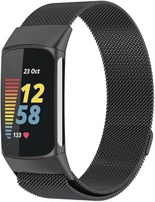 Dado Milanese stainless steel replacement bracelet compatible with the Fitbit Charge 5 watch, magnetic steel mesh bracelet.. Get everything you need without leaving your home. DIAYTAR Nigeria offers a seamless shopping experience and delivers your orders quickly and reliably.