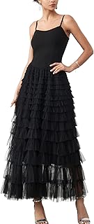 Long tulle dress for women, spaghetti straps, diapers, soft ruffles, long birthday dress, end -of -year ball.. Your ultimate shopping destination, DIAYTAR NIGERIA combines extensive selection with affordable shipping.