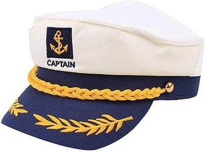 EBTOYS Sailor Ship Yacht Boat Captain hat navy marines Admiraral Cap - white and blue.. DIAYTAR Nigeria — the online store where variety meets value.