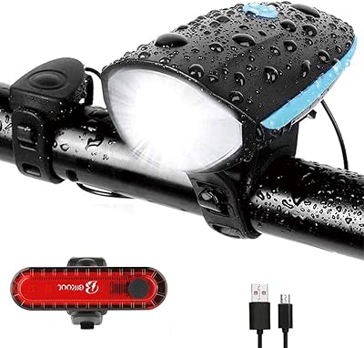 BIKUUL bicycle front and rear lights, powerful USB bicycle lighthouse horn with 3 lighting modes, high power waterproof, bicycle rear light, best cycling gift.. DIAYTAR NIGERIA transforms wishes into deliveries with our affordable and reliable e-commerce platform.