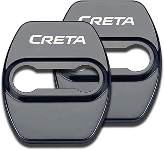 4 pieces CRETA Logo Car door lock cover car cover for Hyundai CRETA 2020 Metal protective cover Accessories Boucle cover suitable for cars (Color: Black).. Great products, lower prices, fast delivery — DIAYTAR Nigeria has it all.