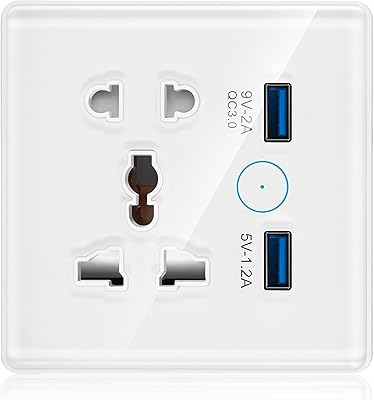 Tichondrius universal intelligent wall socket, WiFi socket, 2 -inch wall socket with USB interface, Smart Life/Tuya App, compatible with Alexa and Google Home, no hub required, WiFi 2.4g, 10a.. DIAYTAR Nigeria: Discover more, spend less, and enjoy delivery within 5–8 days.