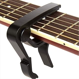 Rubik aluminum alloy guitar capo for acoustic, classic and electric guitar with 6 strings (black).. From daily deals to exclusive products — DIAYTAR Nigeria has you covered.