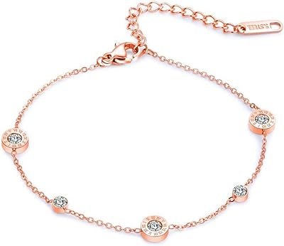 Kaner ankle bracelet in pink gold for women, summer foot in simple titanium steel, jewelry.. Save time and money with DIAYTAR Nigeria’s online store.