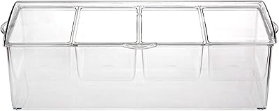 Harmony 2724623290706 Acrylic spice tray with 4 sections with ice compartment, transparent.. DIAYTAR NIGERIA makes quality accessible with low prices and reliable 5-8 day nationwide delivery.