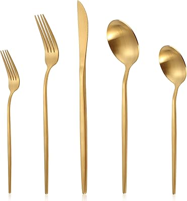 Silvering set in matt gold cutlery in stainless steel Lazahome for 4.. Your shopping dreams realized through DIAYTAR NIGERIA's affordable platform with reliable delivery times.