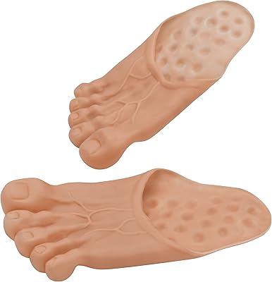 Large funny slippers barefoot man caves Halloween costume accessories for adults.. DIAYTAR NIGERIA: Where shopping is easy, prices are low, and delivery is just days away.