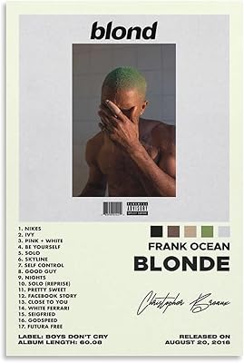 Frank Ocean poster - Blonde album poster Album Bedroom Album Decoration Bedroom Decoration in aesthetic canvas 12 x 18 inches (30 x 45 cm).. Great products, lower prices, fast delivery — DIAYTAR Nigeria has it all.