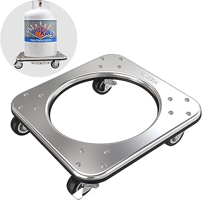 Xiex propane bottle mobile base, fixed gas tank tray with brake wheel, fixed support for gas bottle 5-30ib, used for gas bottle ships and stationary storage.. DIAYTAR NIGERIA promises affordability and variety with every purchase, delivered in 5-8 days.