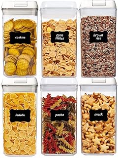 We batch 6 hermetic containers for conservation of plastic cereal food.. DIAYTAR NIGERIA: Where shopping is a pleasure with affordable prices and reliable delivery service.