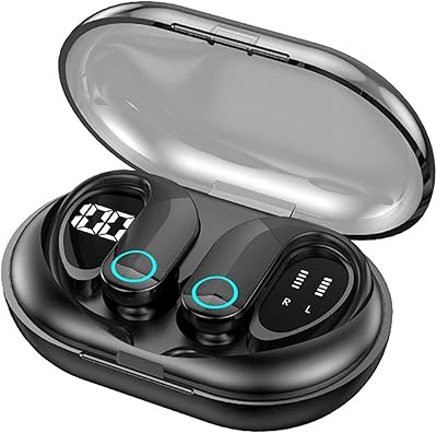 Bluetooth headset 5.3 Bonita wireless headphones 48 hours of reading Wireless Loading case Digital LED LED Supracular headphones with Waterproof headphone ear with microphone for sports running (black).. DIAYTAR NIGERIA connects desire with fulfillment through our affordable e-commerce platform.