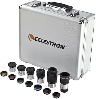 Set of accessories for Celestron 1,25 inch telescope, 14 rooms, silver/black.. Discover endless possibilities with DIAYTAR NIGERIA's comprehensive catalog and budget-friendly delivery.